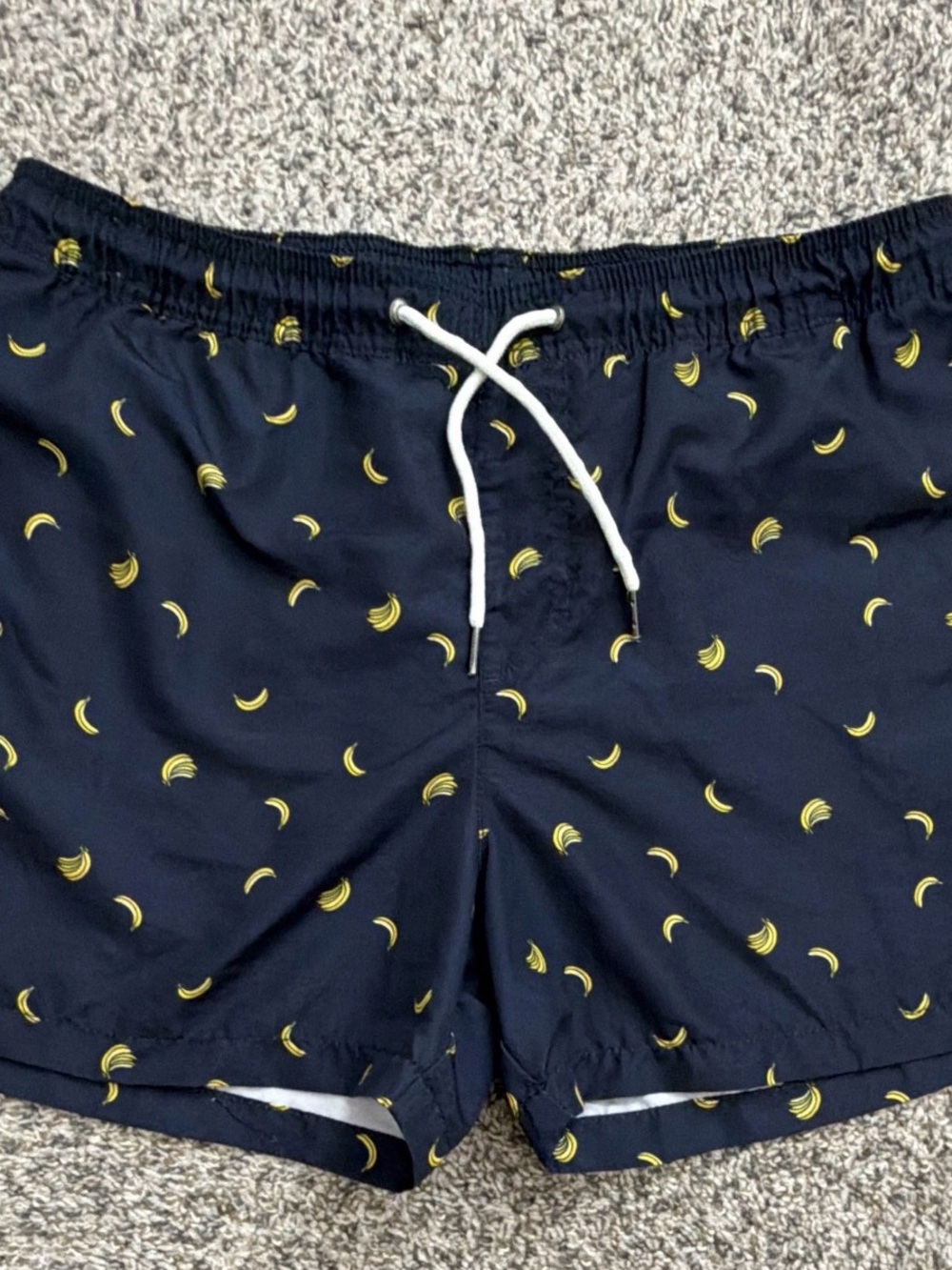 Jack & Jones Navy Shorts with Yellow Banana Print